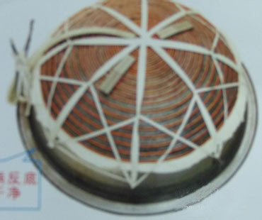 用繩子固定的商用電磁爐線盤